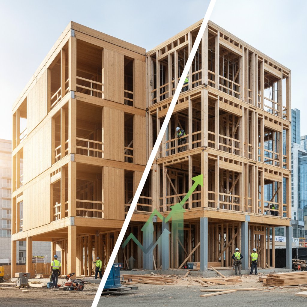 Mass Timber Process Mass Timber vs Traditional Framing Costs: Real Analysis | critchfield ...